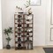 7-Tier Shoe Tower Storage Rack MDF Rustic Brown Organizer for Home Bathroom or Balcony